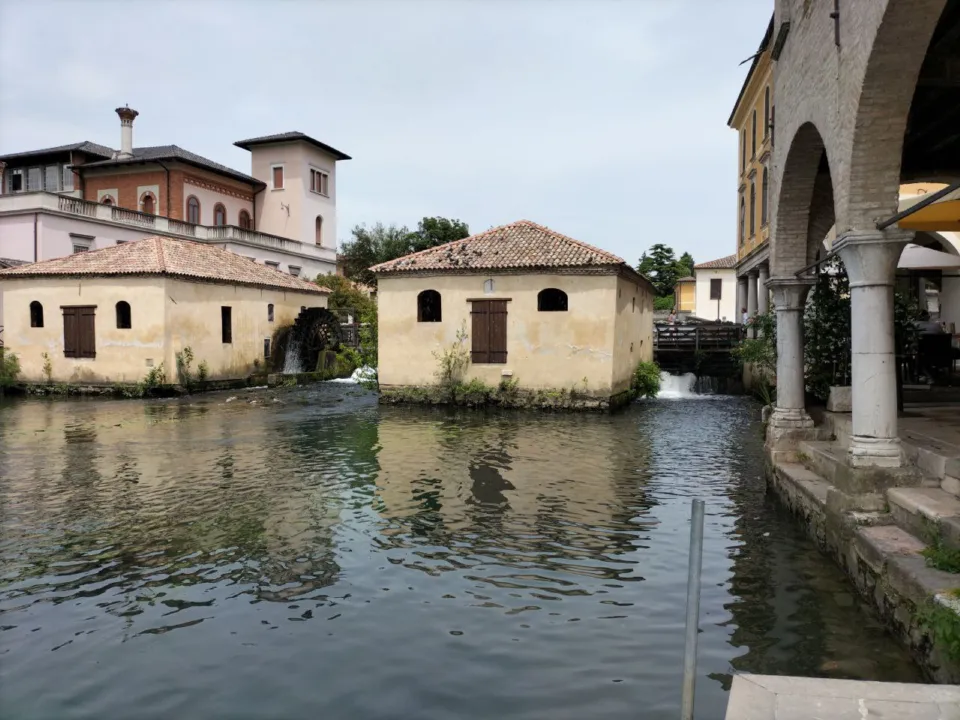 Historic watermills on the Lemene river in Portogruaro